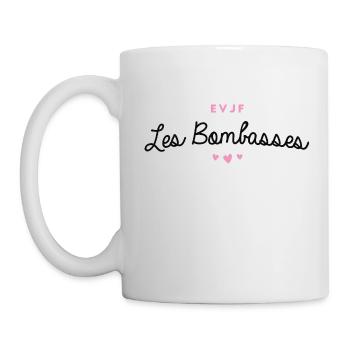T-shirt EVJF "Les Bombasses" - Mug blanc - blanc - Gauche