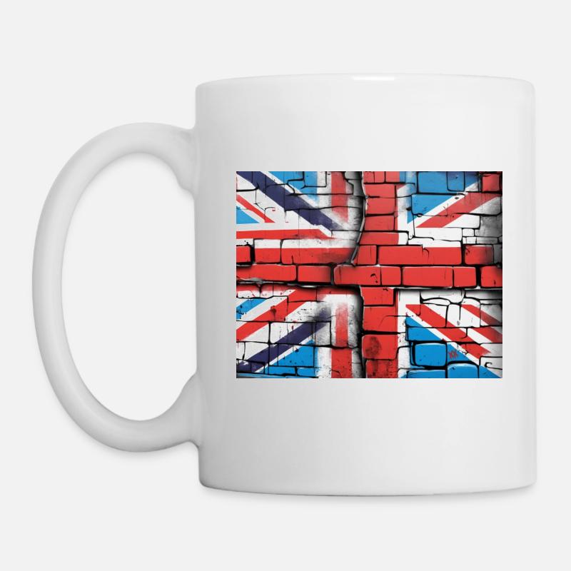 Art graffiti du drapeau britannique - Mug blanc - blanc