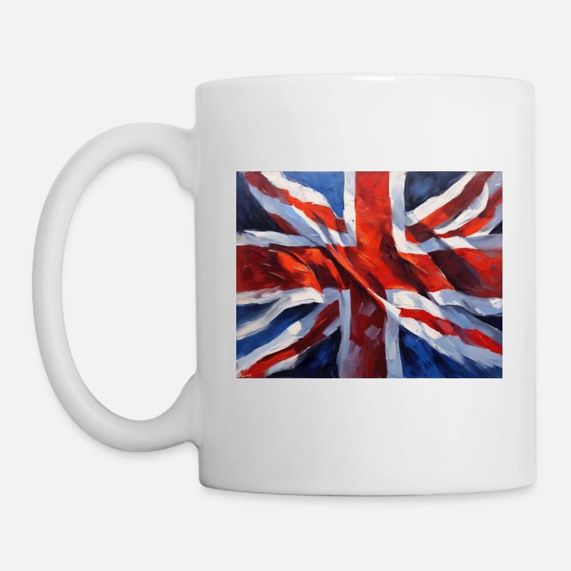 Britische Flagge - Impressionistische Malerei - Tasse - Weiß