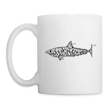 Momie de requin - Mug blanc - blanc - Gauche