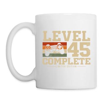 45 Cadeau d’anniversaire Niveau 45 Complet - Mug blanc - blanc - Gauche