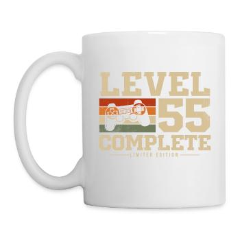 55 Cadeau d’anniversaire Niveau 55 Complet - Mug blanc - blanc - Gauche