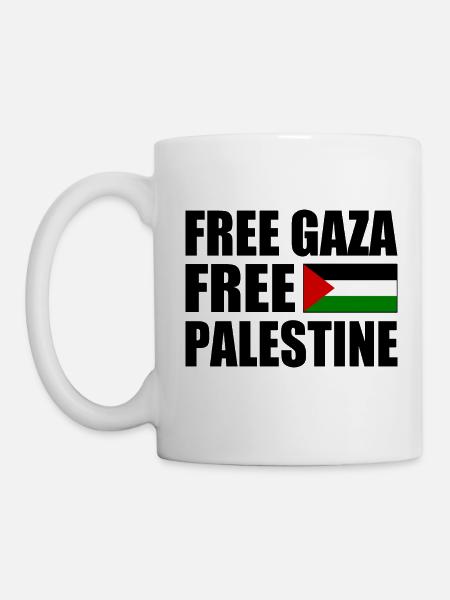 Free gaza Free palestine - Mug blanc - blanc