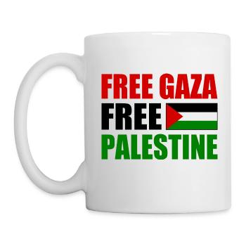 Free gaza Free palestine - Tasse - Weiß - Links