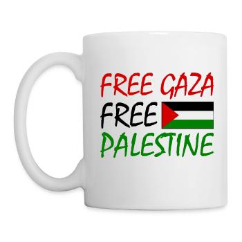 Free gaza Free palestine - Tasse - Weiß - Links