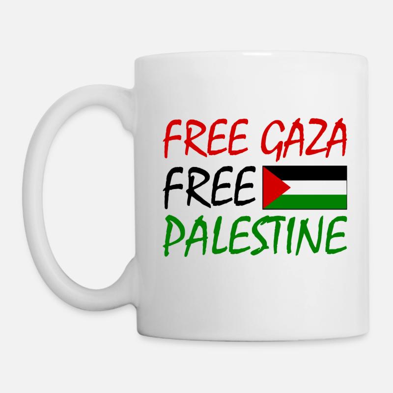Free gaza Free palestine - Mug blanc - blanc