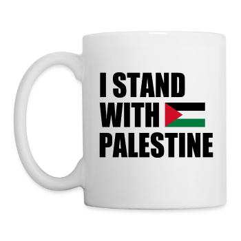 I stand with palestine - Mug - white - Left