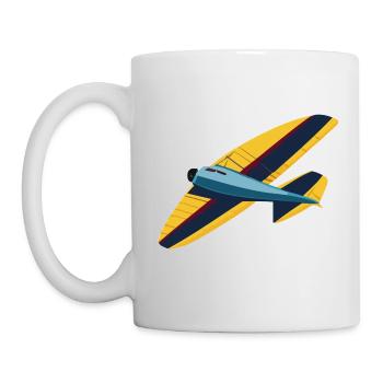 VieuxPlaneur jaune - Mug blanc - blanc - Gauche