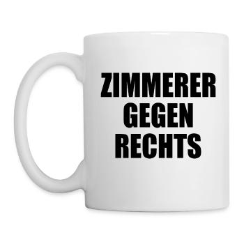 Zimmerer gegen rechts - Tasse - Weiß - Links