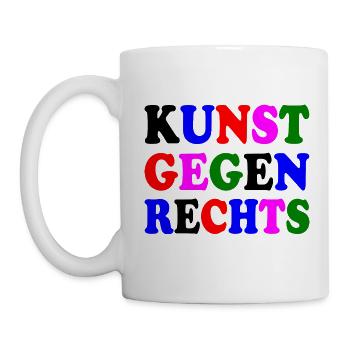 Kunst gegen rechts - Tasse - Weiß - Links