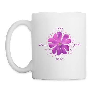 pink flower pink blossoms - Mug - white - Left