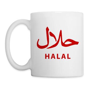 Halal - Tasse - Weiß - Links