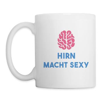 Hirn macht sexy - Tasse - Weiß - Links