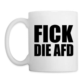 Fick die afd - Tasse - Weiß - Links