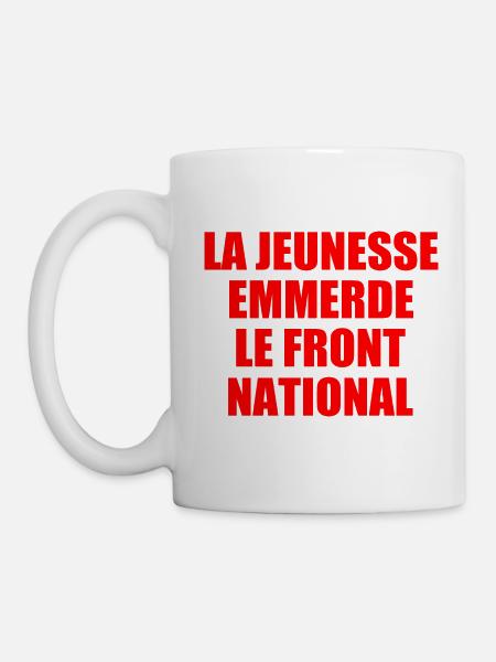 Scheiß auf den Front National - Tasse - Weiß