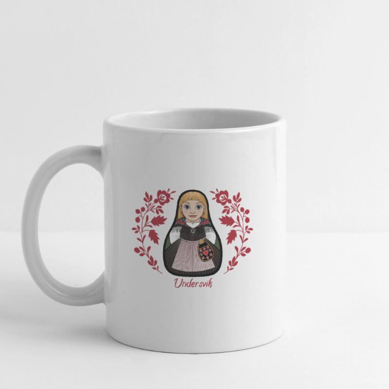 UndervikStinta avec des fleurs Mug blanc