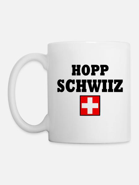 Hopp schwiiz - Tasse - Weiß