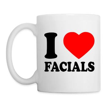 I love facials - Mug blanc - blanc - Gauche