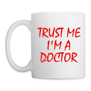 trust me im a doctor - Mug blanc - blanc - Gauche