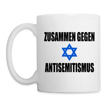zusammen gegen antisemitismus - Tasse - Weiß - Links