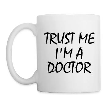 trust me i'm a doctor - Mug blanc - blanc - Gauche