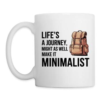 Life's a Journey Make It Minimalist GIS Backpack - Mug - white - Left
