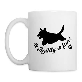 L'agilité est amusant! - Mug blanc - blanc - Gauche