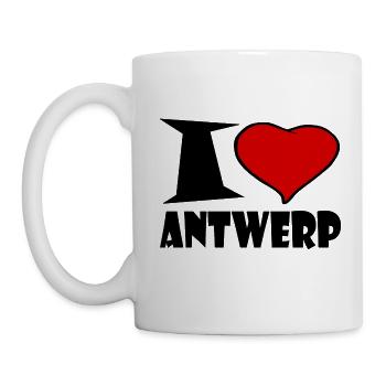 I love Antwerp - Tasse - Weiß - Links