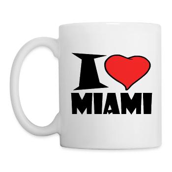 Miami - Tasse - Weiß - Links