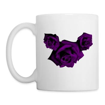 Roses - Roses violettes - Mug blanc - blanc - Gauche