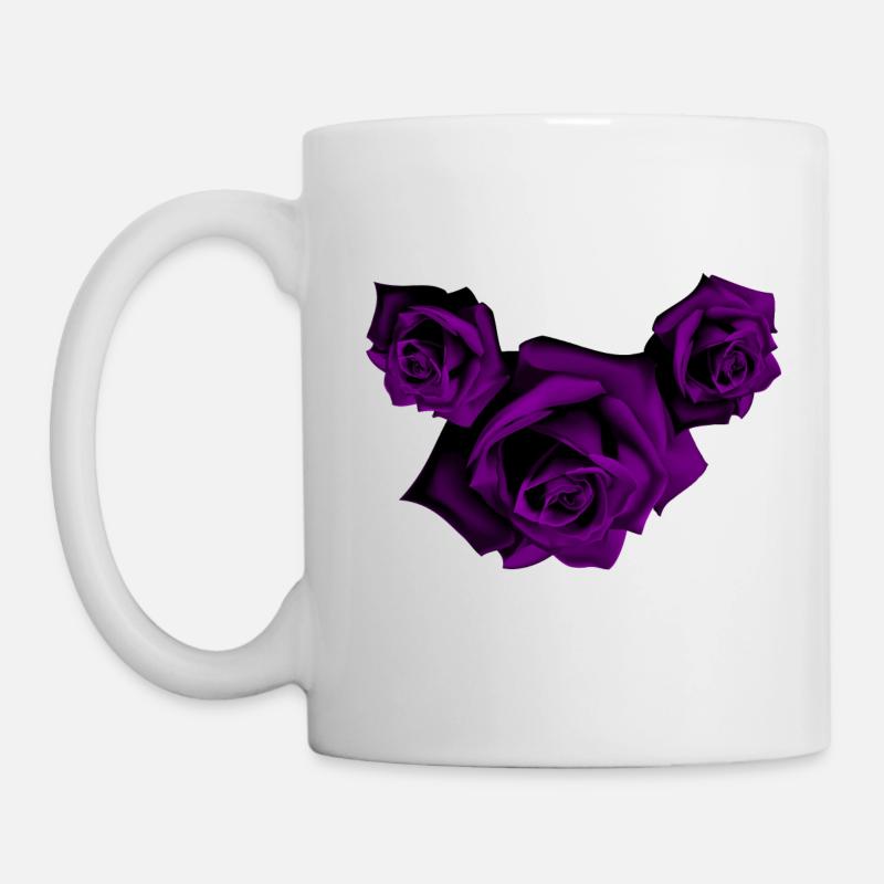 Roses - Purple Roses - Mug - white