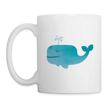 Baleine - Mug blanc - blanc - Gauche