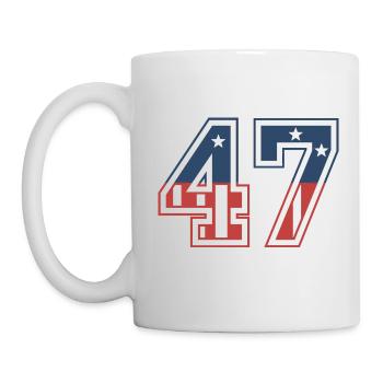 Nummer 47 USA - Tasse - Weiß - Links