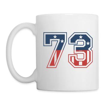 Anzahl 73 USA - Tasse - Weiß - Links