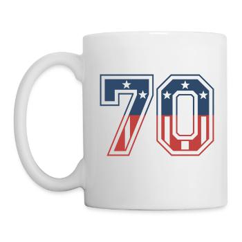 Nummer 70 USA - Tasse - Weiß - Links