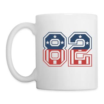 Numéro 82 États-Unis - Mug blanc - blanc - Gauche