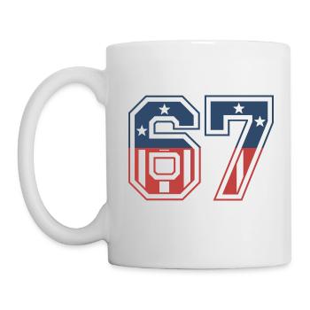 Nummer 67 USA - Tasse - Weiß - Links