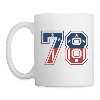Numéro 78 États-Unis - Mug blanc - blanc - Gauche