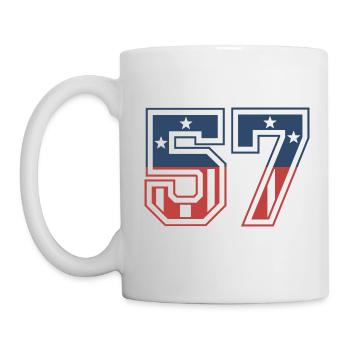 Nummer 57 USA - Tasse - Weiß - Links