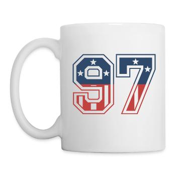 Nummer 97 USA - Tasse - Weiß - Links