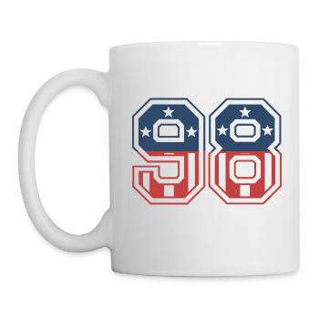 Nummer 98 USA - Tasse - Weiß - Links