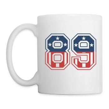 Numéro 89 États-Unis - Mug blanc - blanc - Gauche