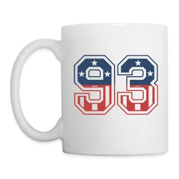 Numéro 93 États-Unis - Mug blanc - blanc - Gauche