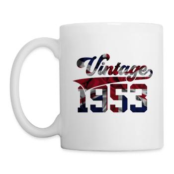 VINTAGE 1953 UK 73RD BIRTHDAY - Mug - white - Left