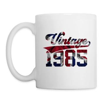 41E ANNIVERSAIRE VINTAGE 1985 - Mug blanc - blanc - Gauche