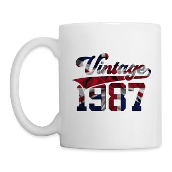 39E ANNIVERSAIRE VINTAGE 1987 - Mug blanc - blanc - Gauche