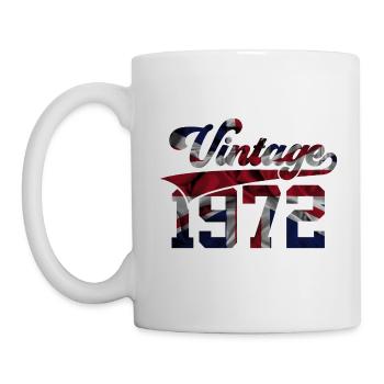 54E ANNIVERSAIRE VINTAGE 1972 - Mug blanc - blanc - Gauche