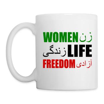 Women life freedom - Mug blanc - blanc - Gauche