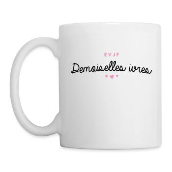 T-shirt EVJF "Demoiselles ivres" - Mug blanc - blanc - Gauche