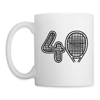 Tennis - Happy Birthday 40 - Mug - white - Left